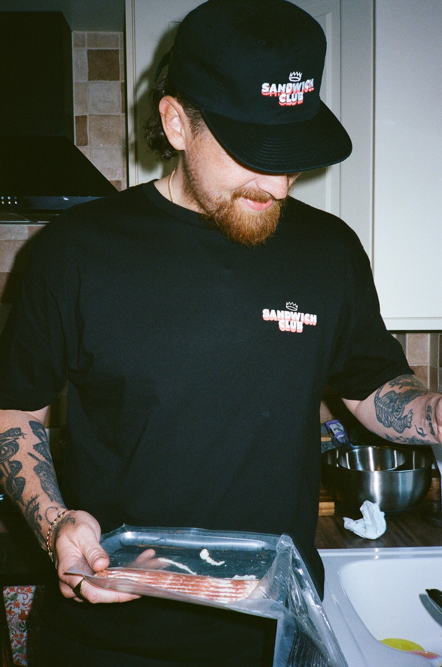 Sandwich Club x Sandwich King Embroidered Cap - Black
