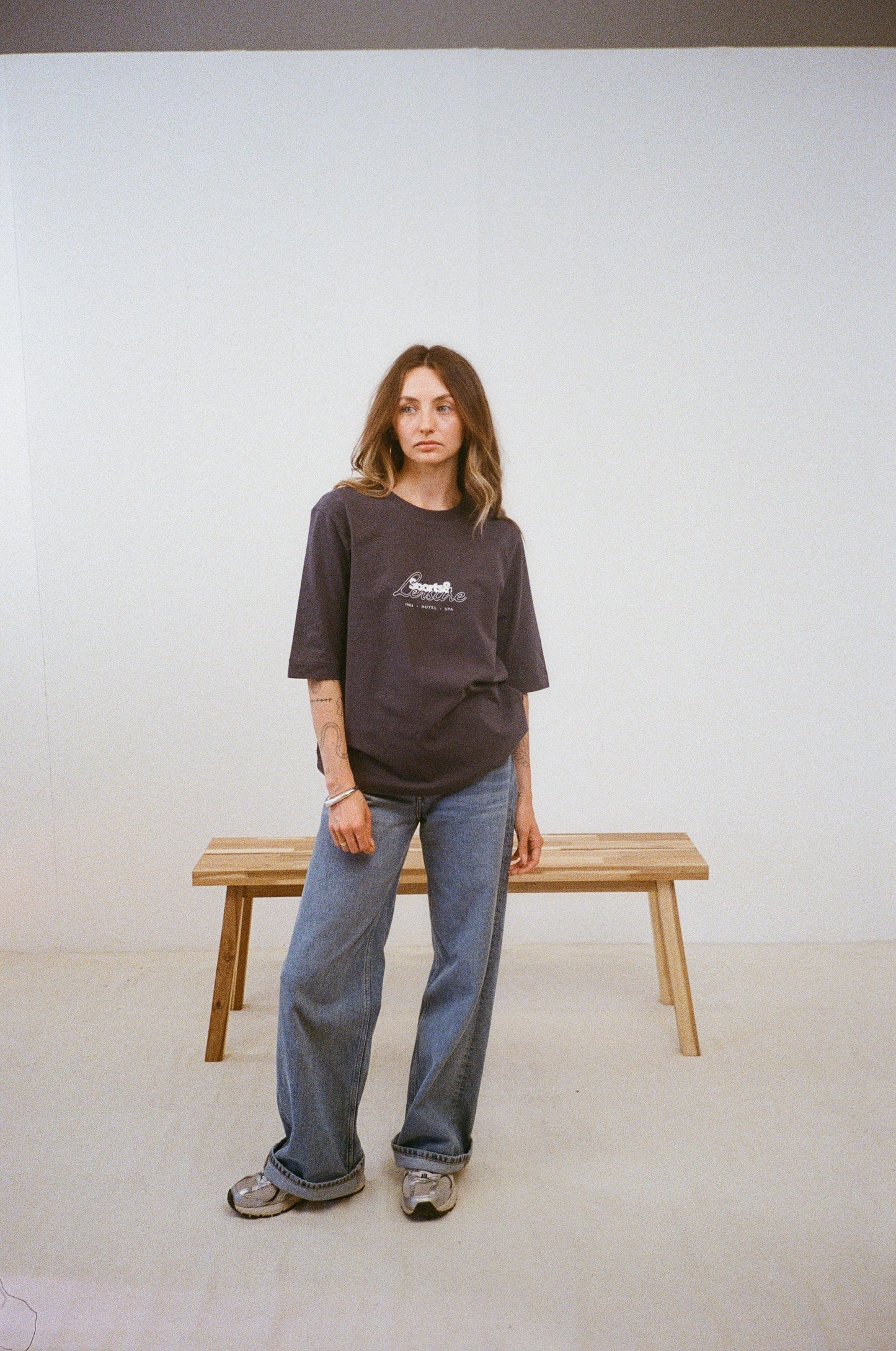 Load image into Gallery viewer, Vice 84 WMNS &amp;#39;Sports Leisure&amp;#39; Box Organic Tee - Ink Navy

