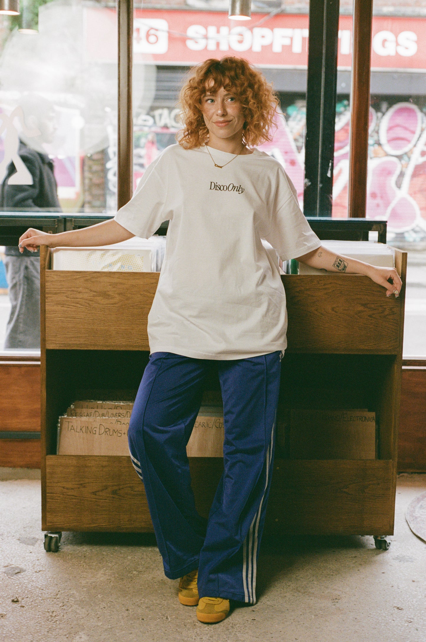 DISCO ONLY 'Catch The Beat' Tee - White