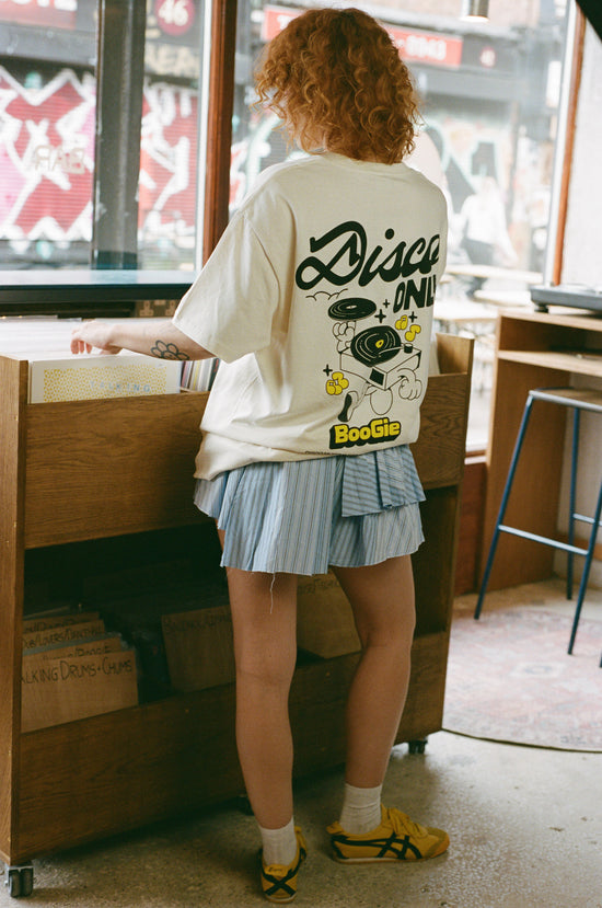 Load image into Gallery viewer, DISCO ONLY &amp;#39;Time To Boogie&amp;#39; Tee - Ecru

