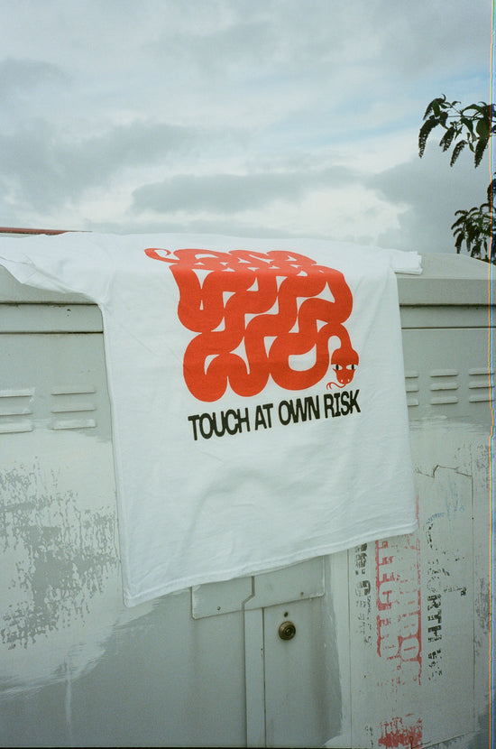 KBAR X UN:IK 'Touch At Own Risk' Tee - White