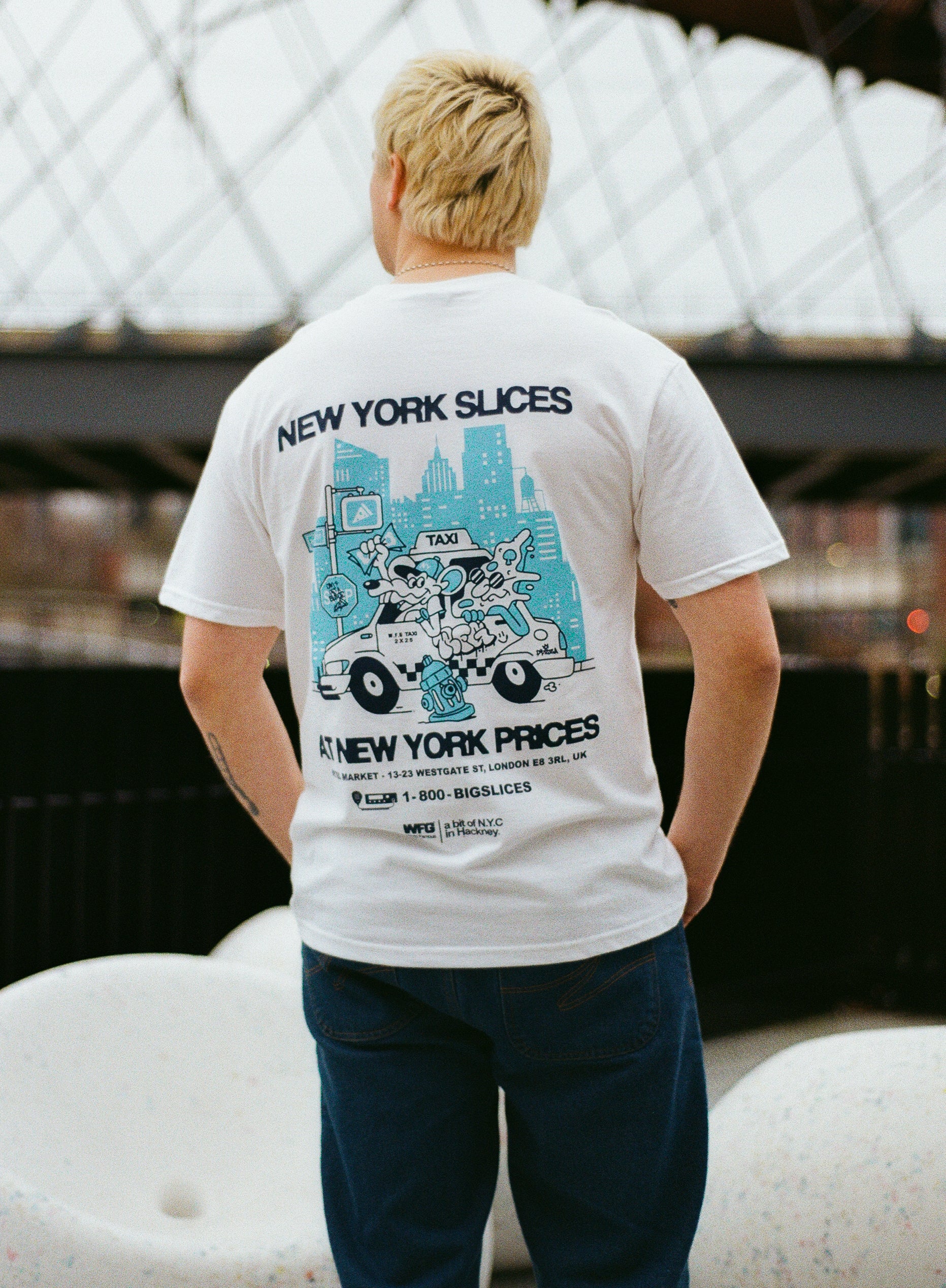 World Famous Gordos 'NYC Slices' Tee - White – UN:IK Clothing