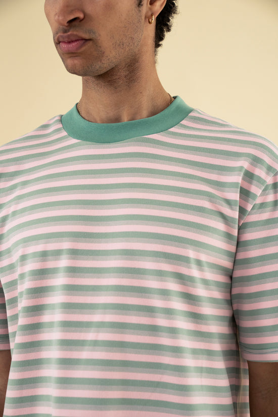 bound Peached Script Tee - Pink & Green