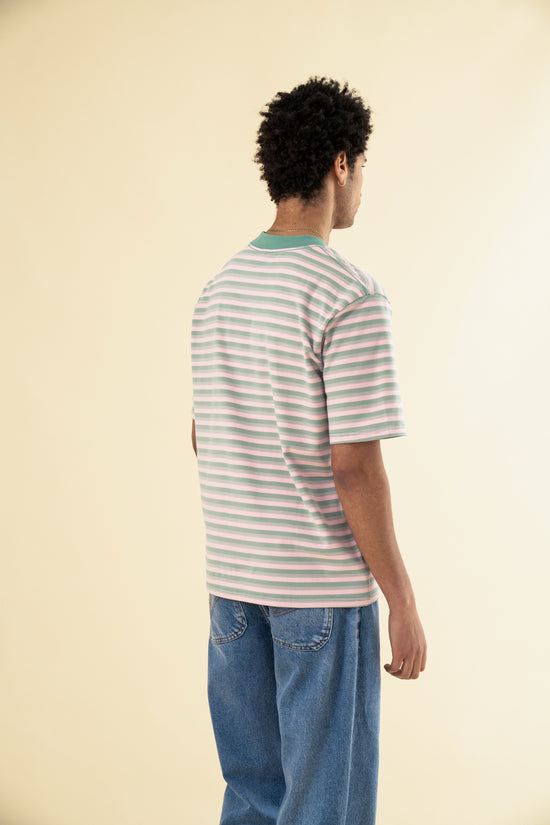 bound Peached Script Tee - Pink & Green