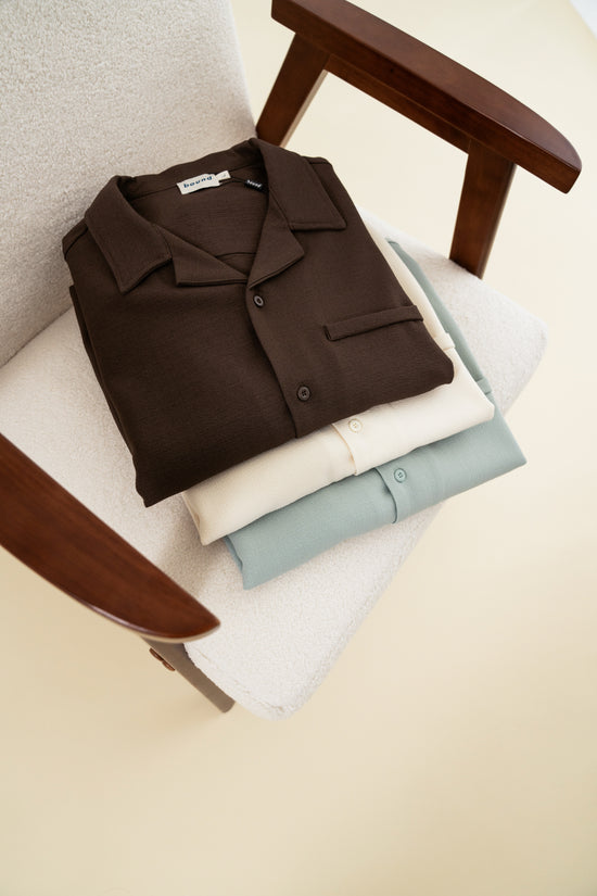 bound Heavy Cuban Textured SS Shirt - Brook Green