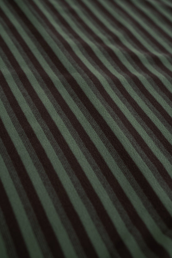 bound Peached Stripe Tee - Charcoal & Sage
