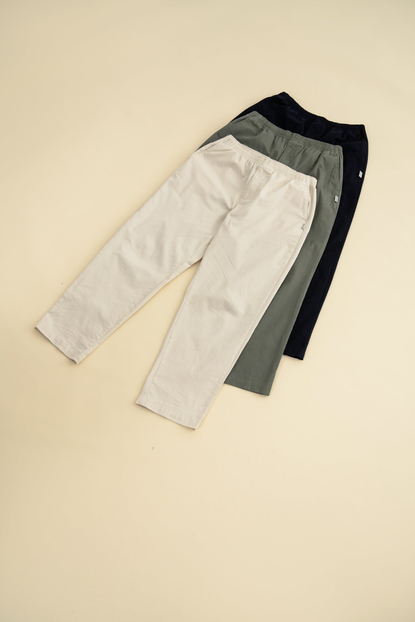 bound William Staple Cotton Trousers - Navy