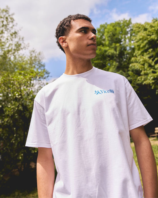 Load image into Gallery viewer, Vice 84 &amp;#39;Racquet Club&amp;#39; Tee - White
