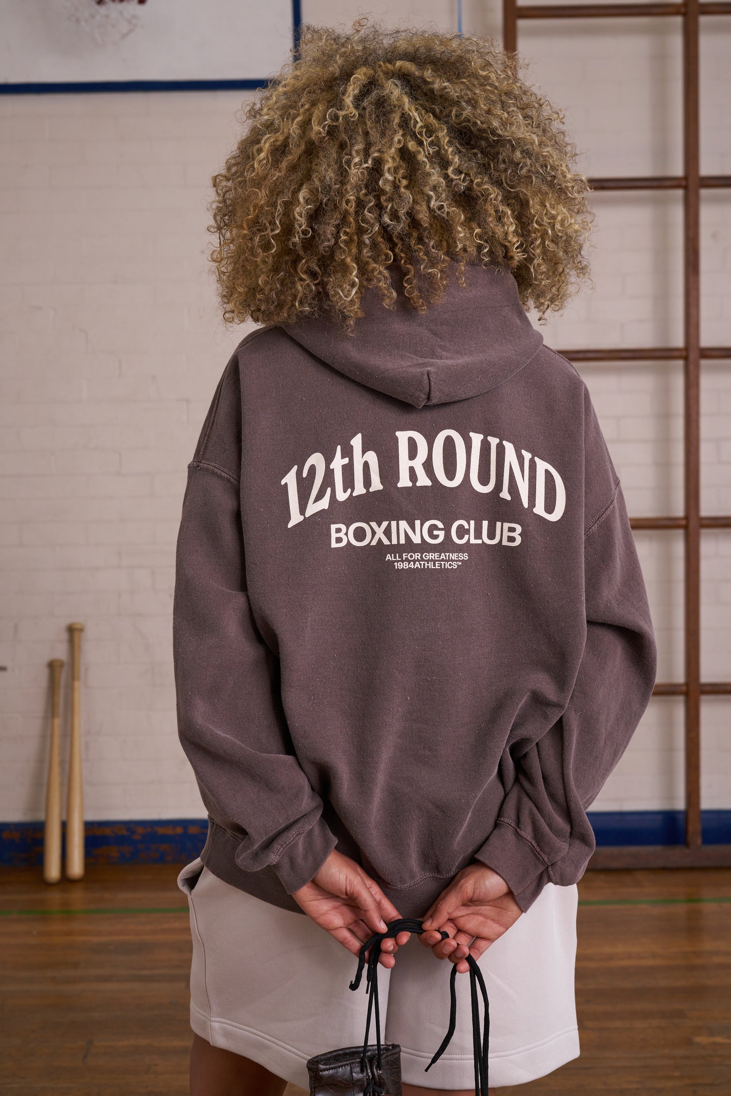 Vice 84 *10 Years Of* '12th Round' Hoodie - Vintage Washed Brown