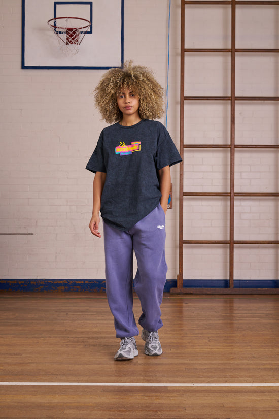 Load image into Gallery viewer, Vice 84 *10 Years Of* &amp;#39;Retro Runner&amp;#39; Acid Wash Tee - Black
