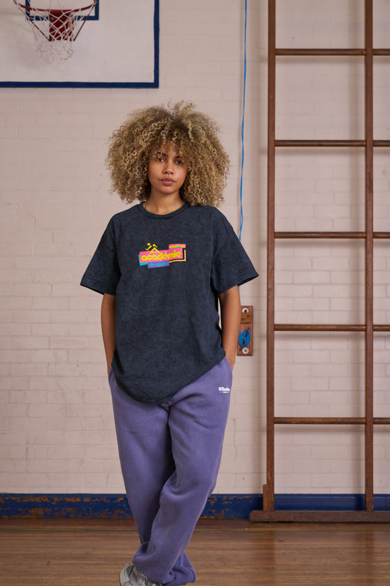 Load image into Gallery viewer, Vice 84 *10 Years Of* &amp;#39;Retro Runner&amp;#39; Acid Wash Tee - Black
