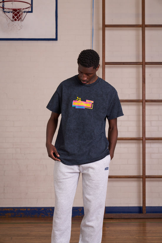 Load image into Gallery viewer, Vice 84 *10 Years Of* &amp;#39;Retro Runner&amp;#39; Acid Wash Tee - Black
