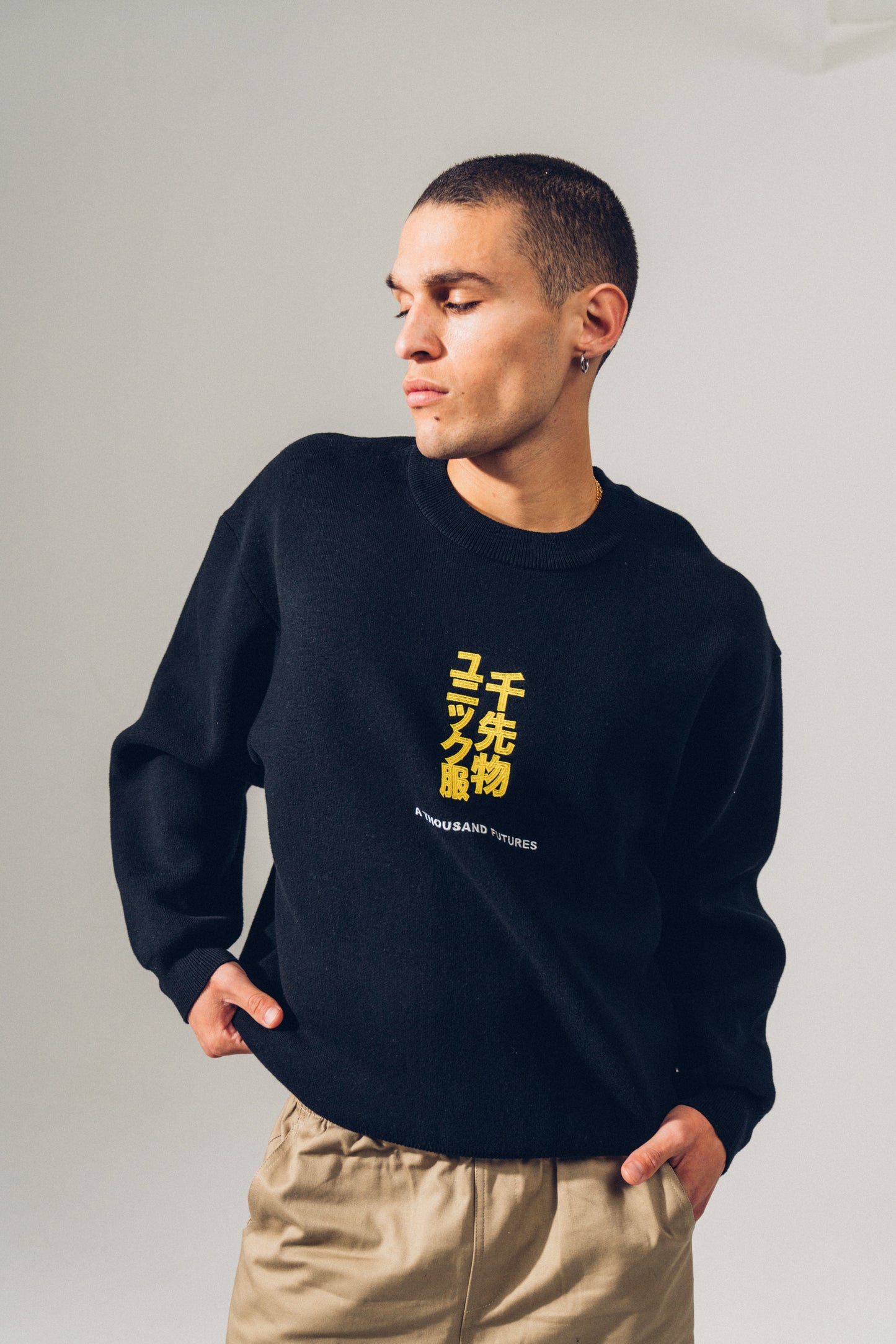 A Thousand Futures 'Tokyo' Knit Sweater - Black