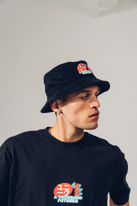 A Thousand Futures 'Lucky' Cord Bucket Hat - Black