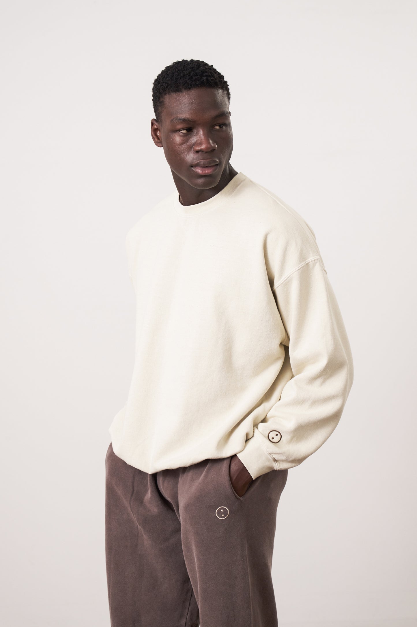 Essentials Vintage Washed Sweater - Ivory