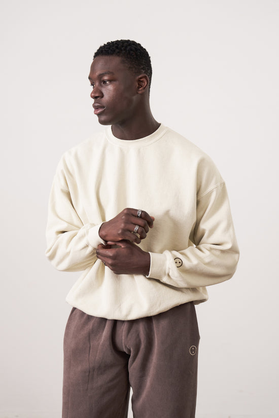 Essentials Vintage Washed Sweater - Ivory