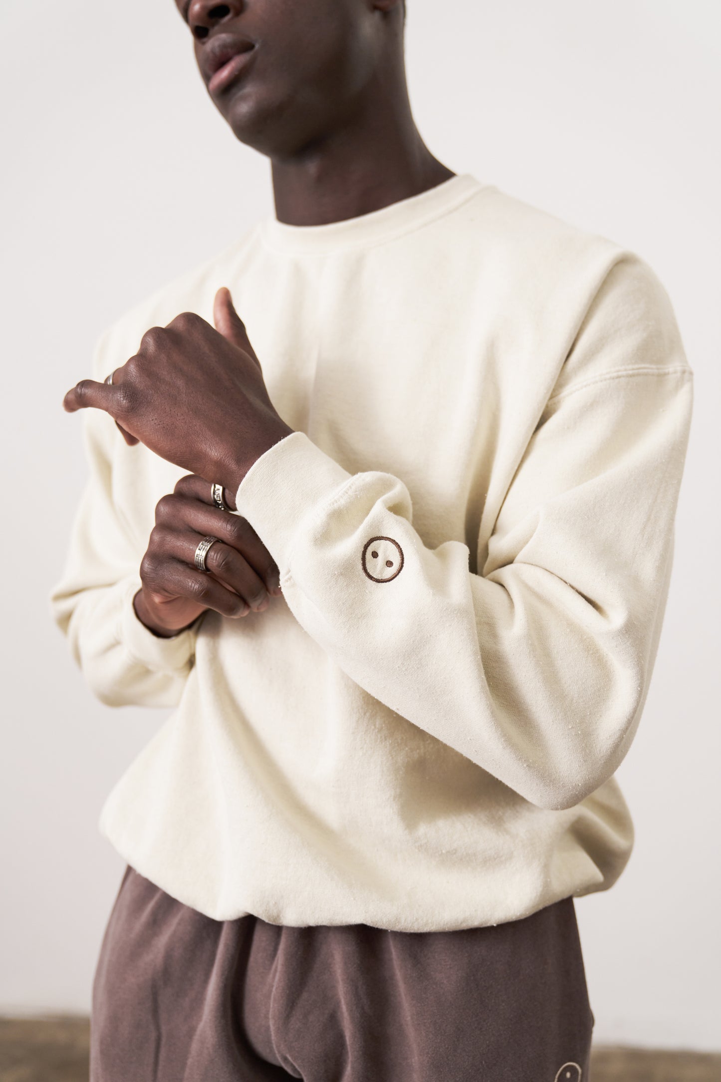 Essentials Vintage Washed Sweater - Ivory