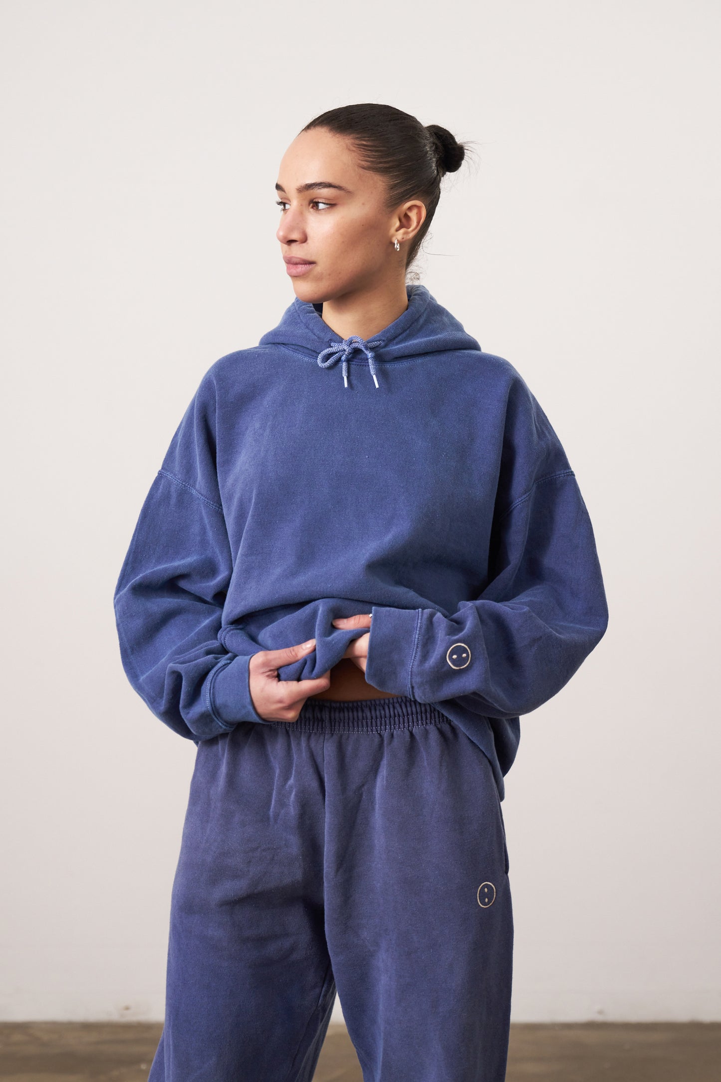 Essentials Vintage Washed Hoodie - Navy