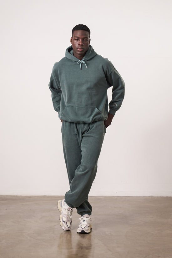 Load image into Gallery viewer, Essentials Vintage Washed Hoodie &amp;amp; Jogger Set - Forest
