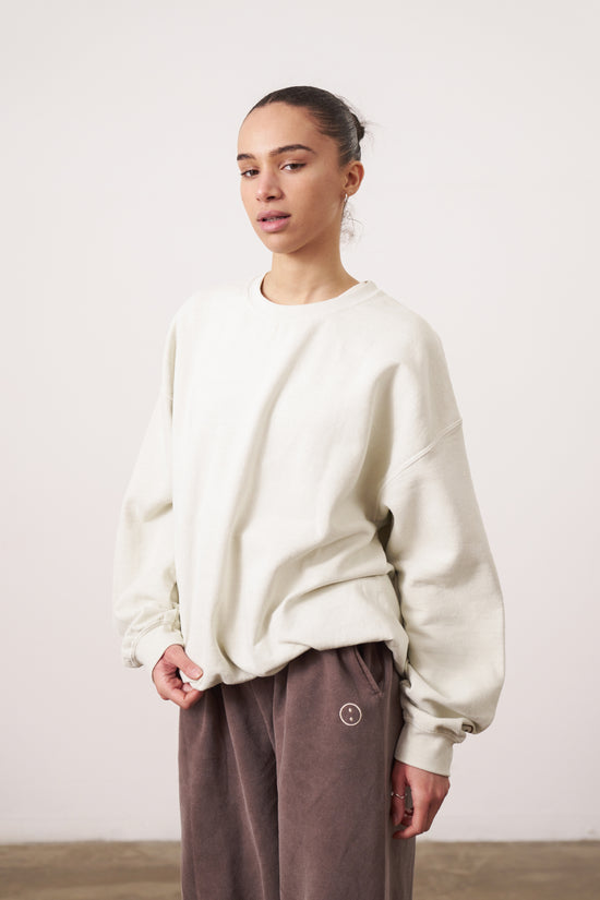 Essentials Vintage Washed Sweater - Ivory