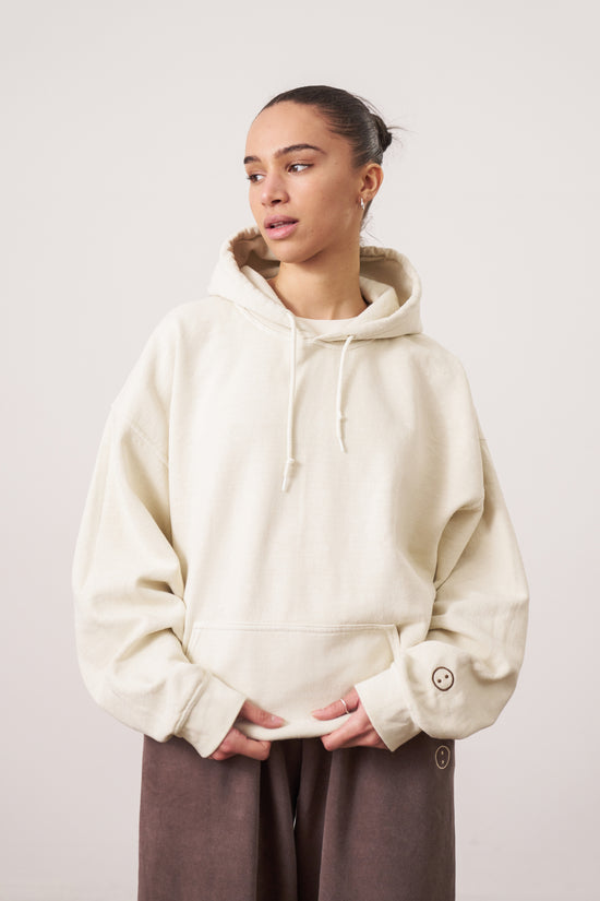 Essentials Vintage Washed Hoodie - Ivory