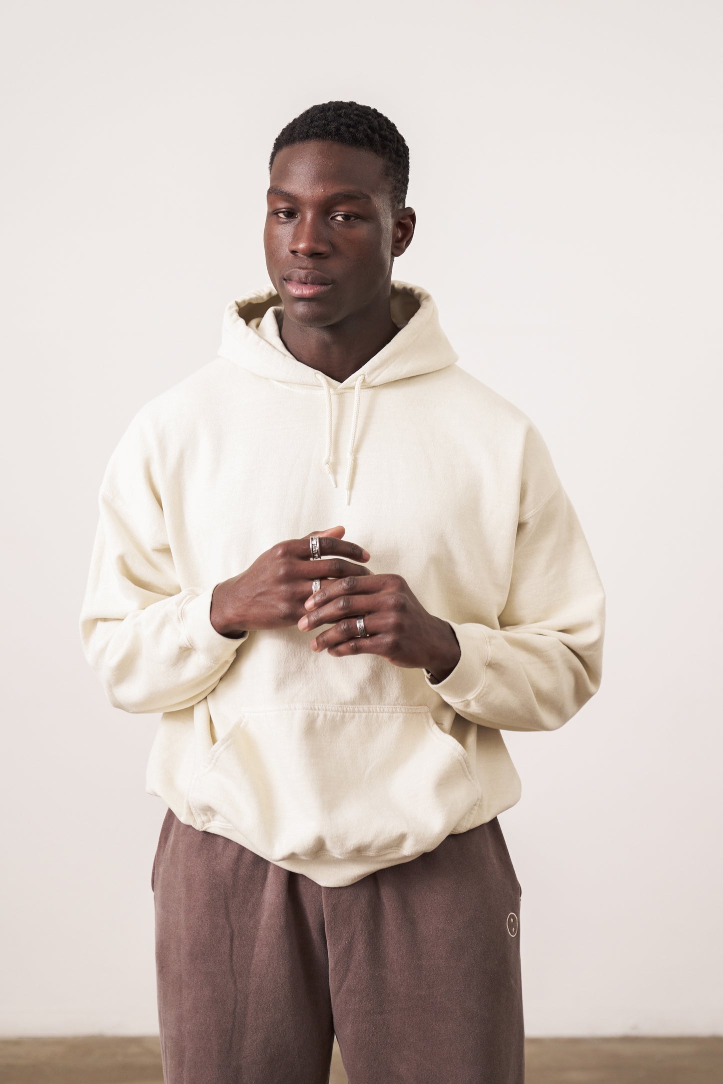 Essentials Vintage Washed Hoodie - Ivory