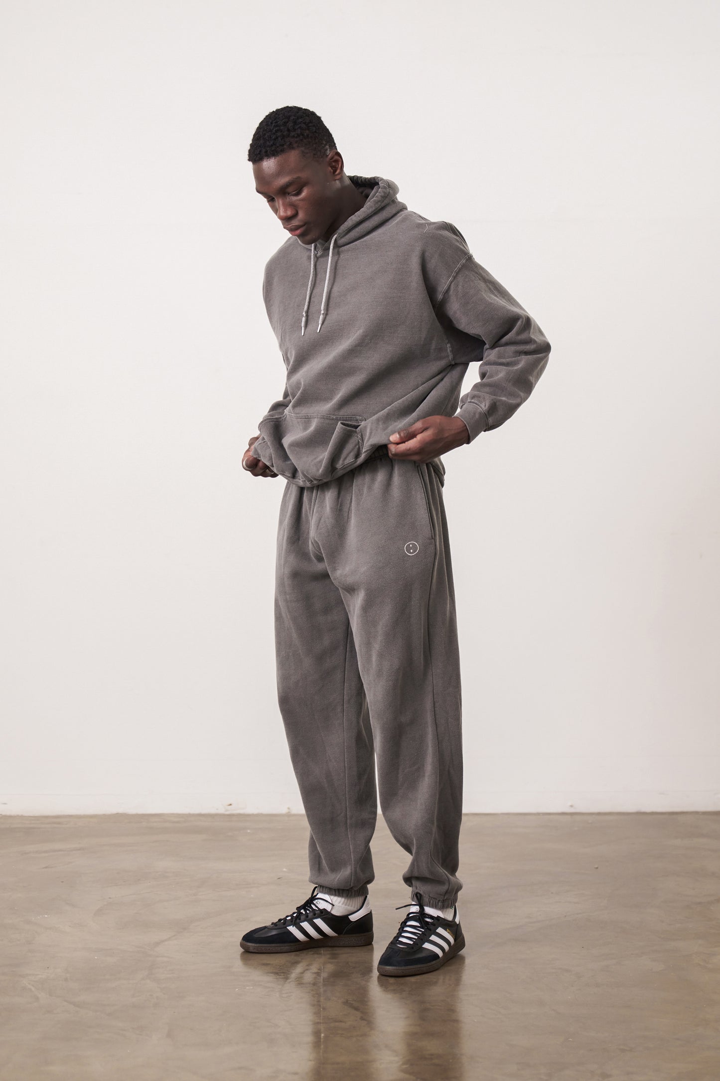 Essentials Vintage Washed Hoodie - Charcoal