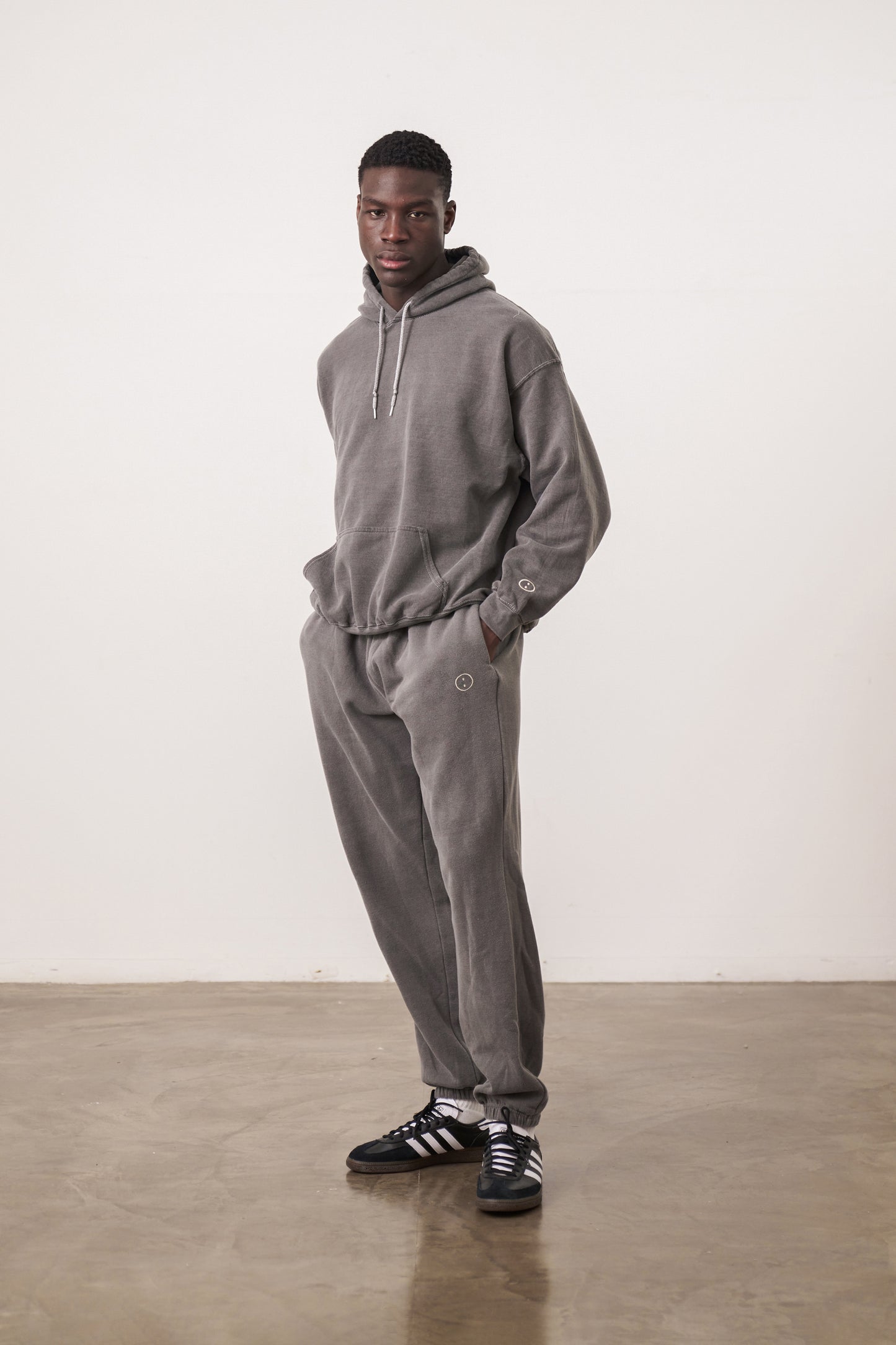 Essentials Vintage Washed Hoodie - Charcoal