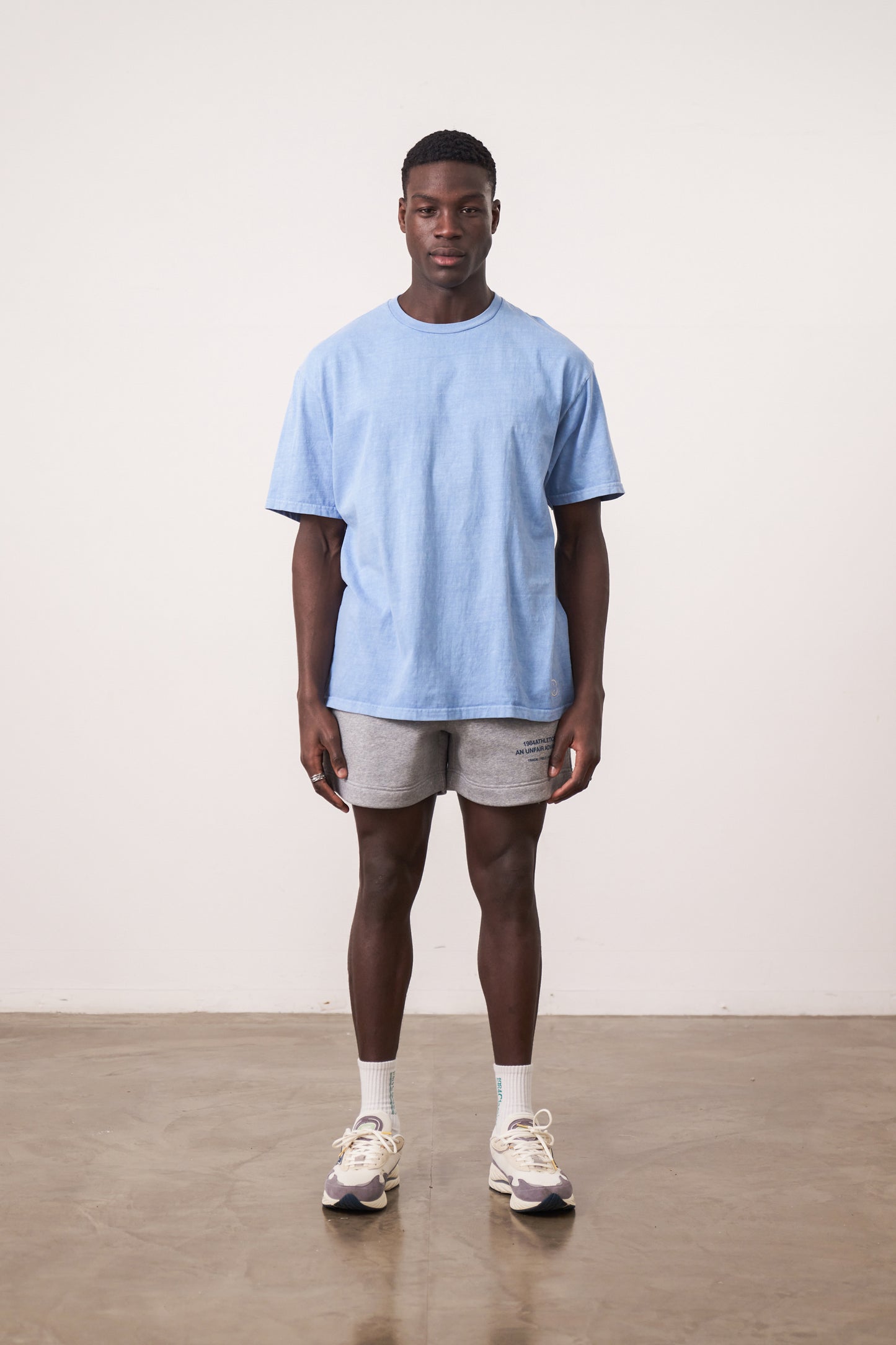 Essentials Vintage Washed Tee - Powder Blue