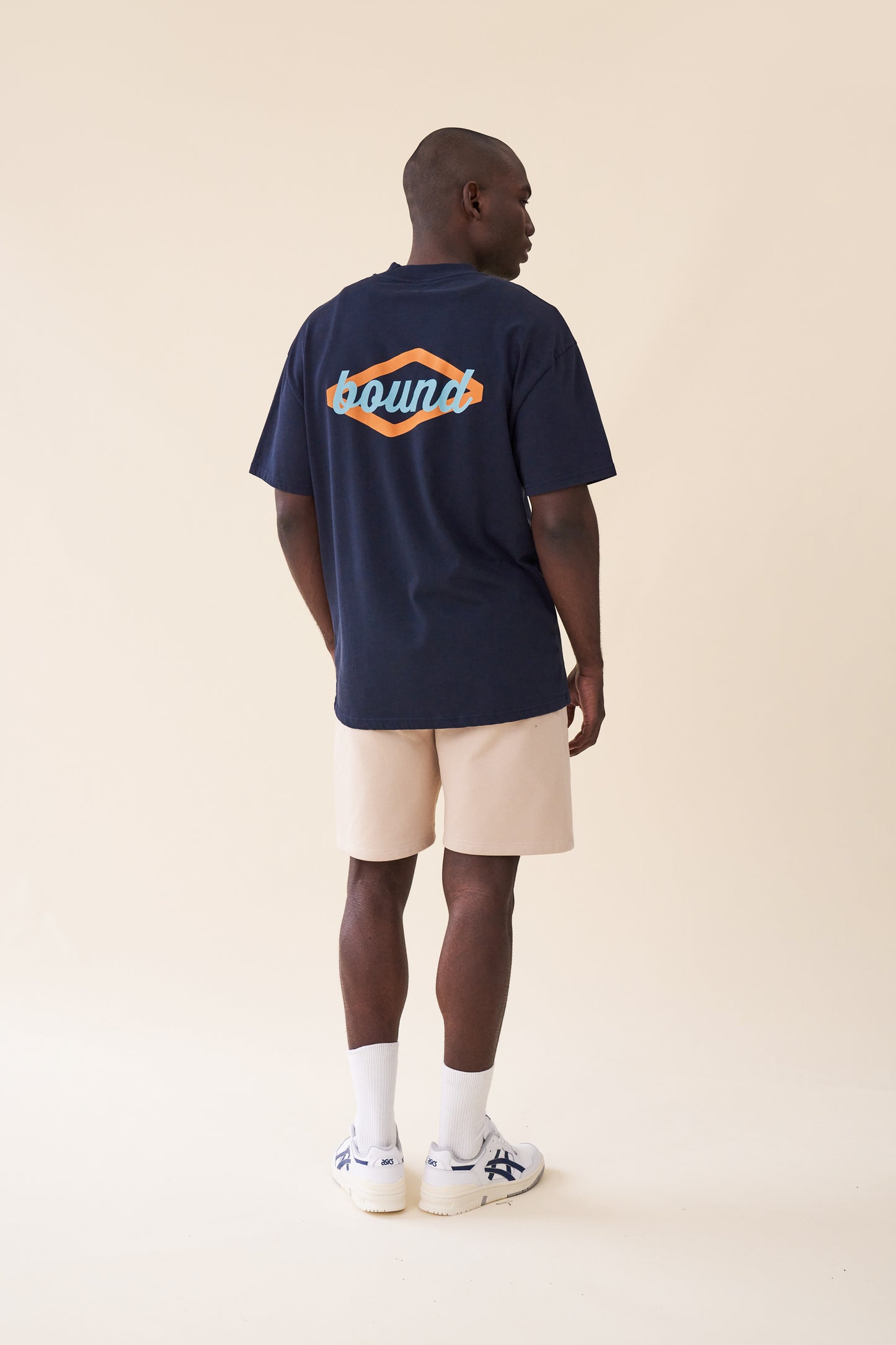 bound 'Hatch' Tee - Navy