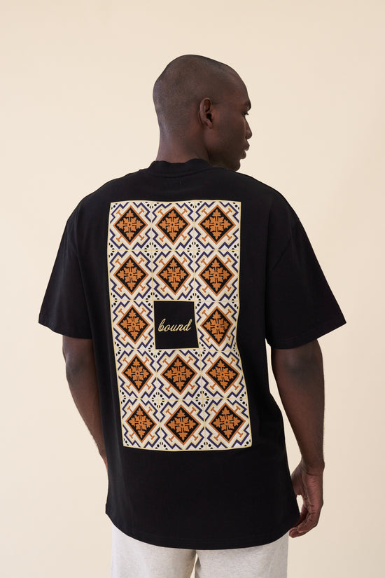 bound 'Porto Azulejos' Tee - Black