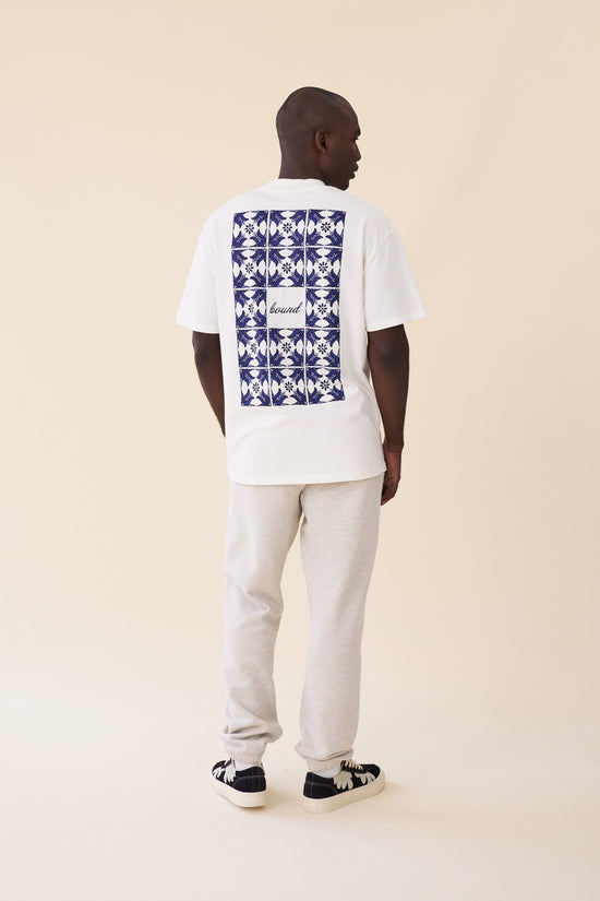 bound 'Porto Azulejos' Tee - Ecru