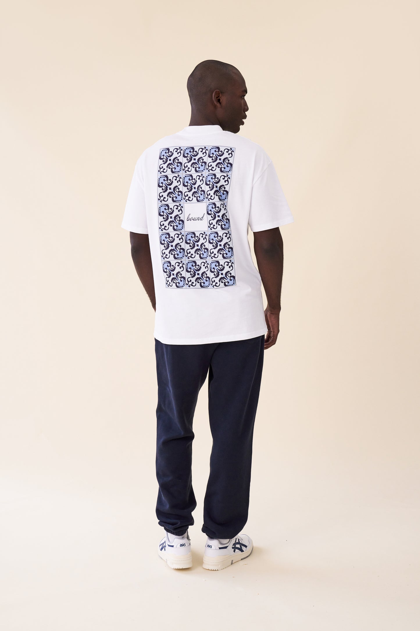 bound 'Porto Azulejos' Tee - White