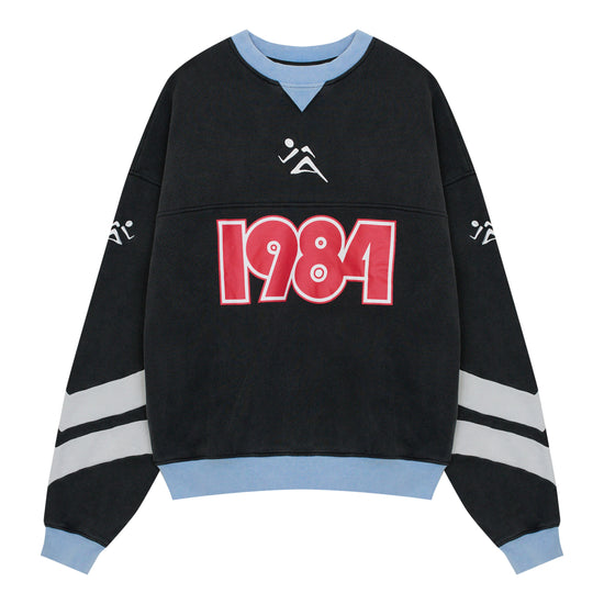 Vice 84 'Pre-Match' Heavyweight Washed Sweater - Black