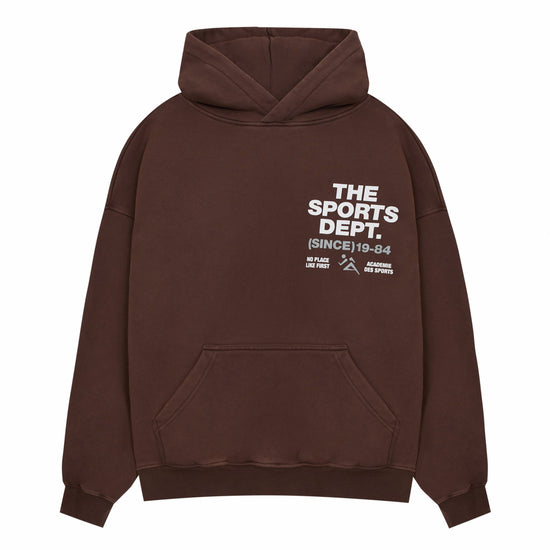Vice 84 'The Sports Dept' Heavyweight Washed Hoodie - Brown