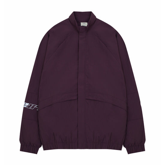 Vice 84 'Reflective Racer' Nylon Track Jacket - Burgundy