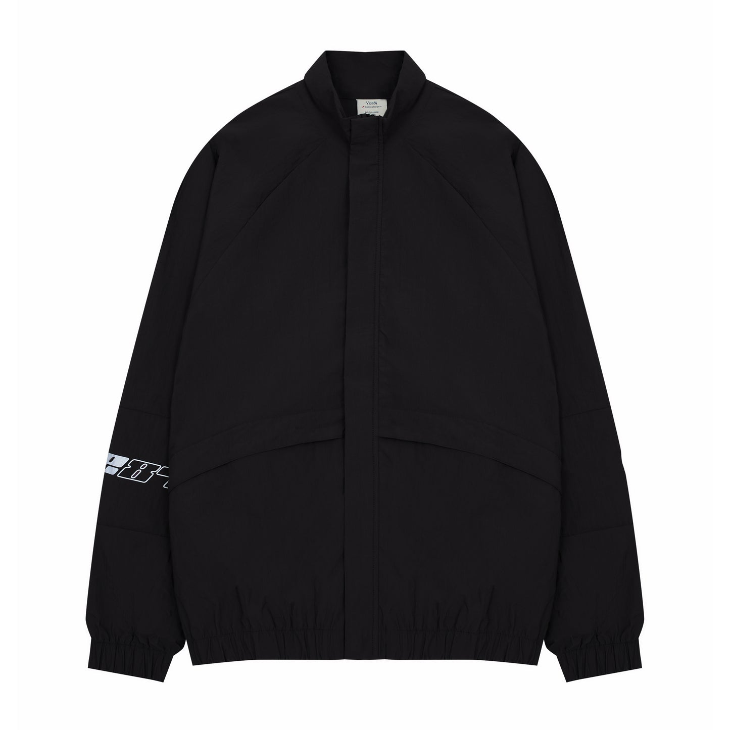 Vice 84 'Reflective Racer' Nylon Track Jacket - Black