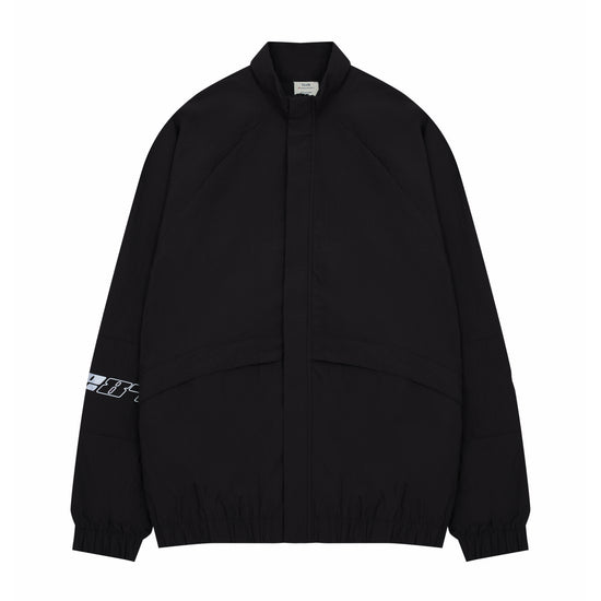 Vice 84 'Reflective Racer' Nylon Track Jacket - Black