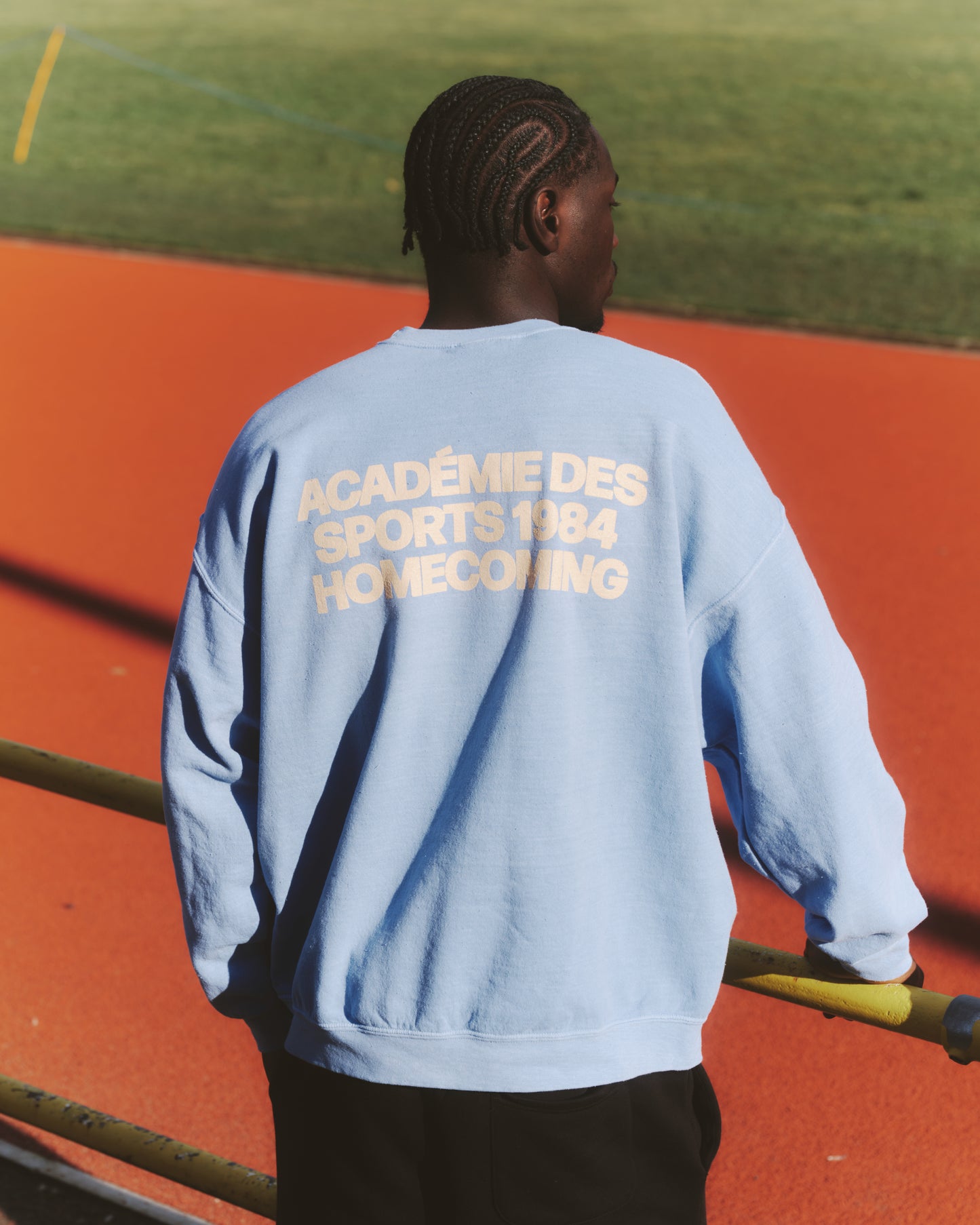 Vice 84 'Homecoming' Vintage Washed Sweater - Cornflower Blue