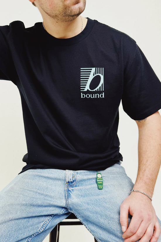 bound 'Grid' Heavy Tee - Black