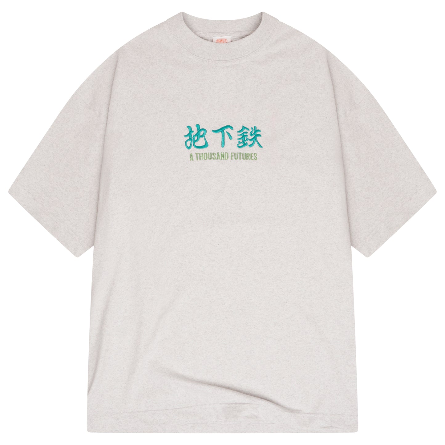 A Thousand Futures 'Logo' Embroidered Tee - Ash