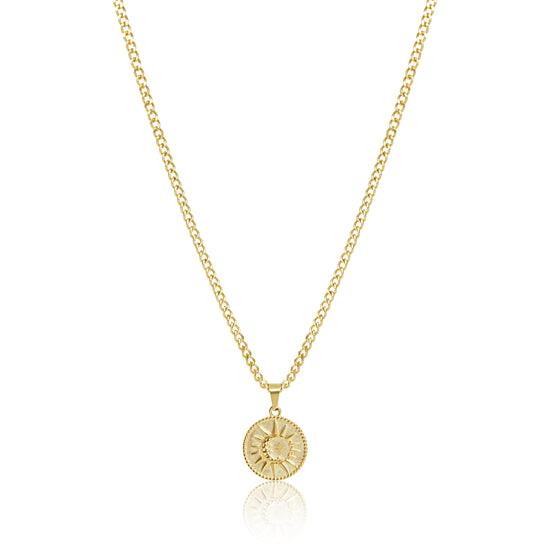 Moon Pendant Necklace - Silver / Gold