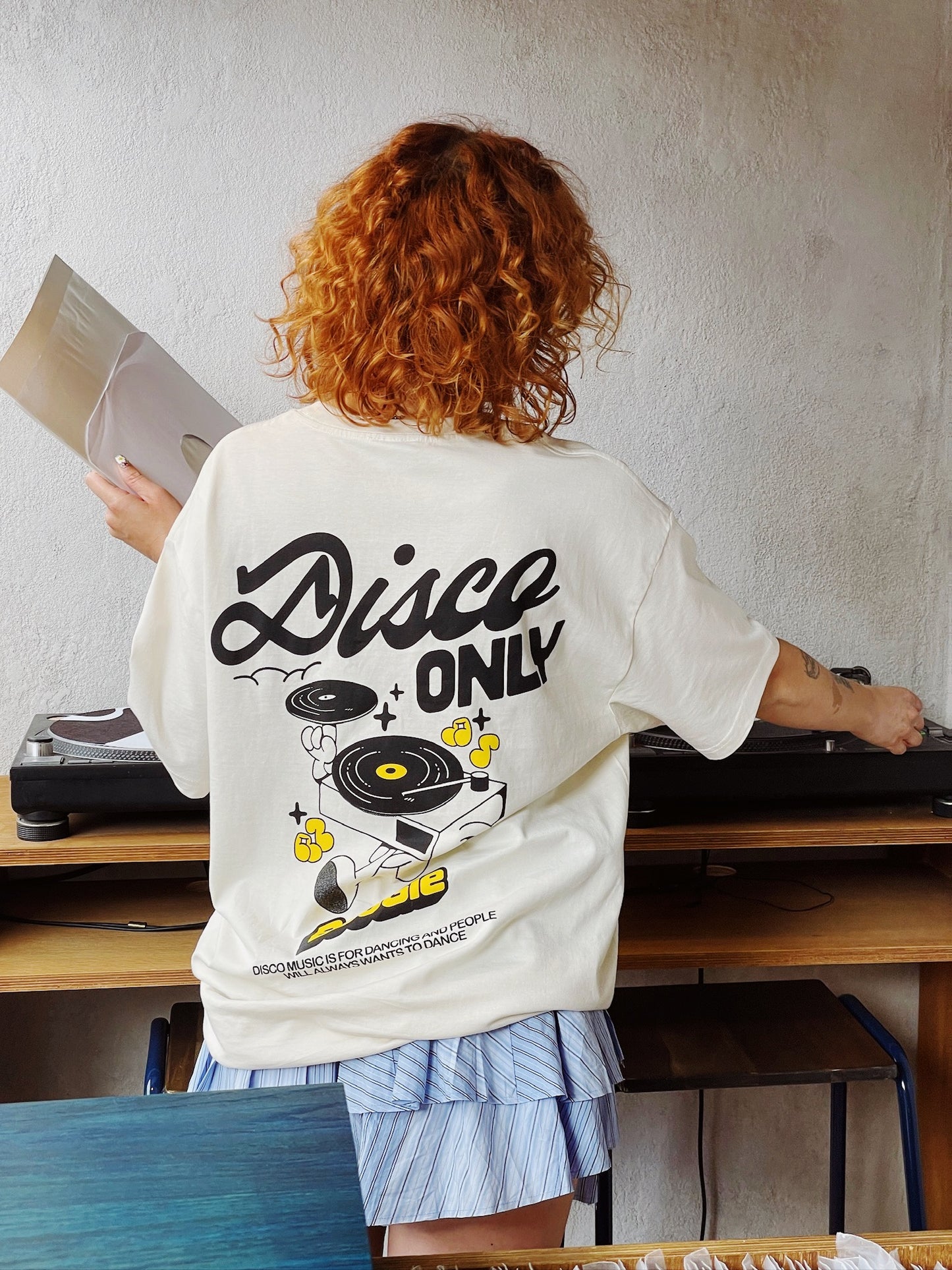 DISCO ONLY 'Time To Boogie' Tee - Ecru