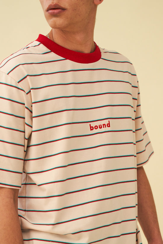 bound 'Light Pink' Stripe Tee