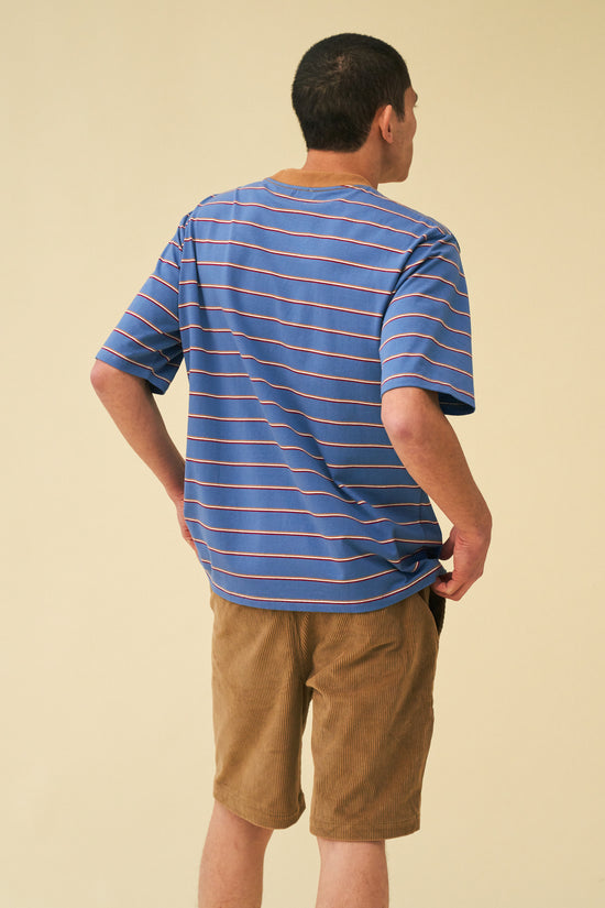 Load image into Gallery viewer, bound &amp;#39;Sapphire Blue&amp;#39; Stripe Tee
