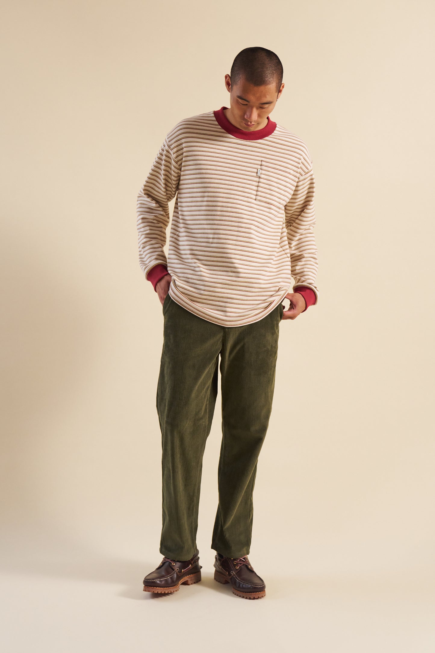 bound Cream Stripe Longsleeve Tee