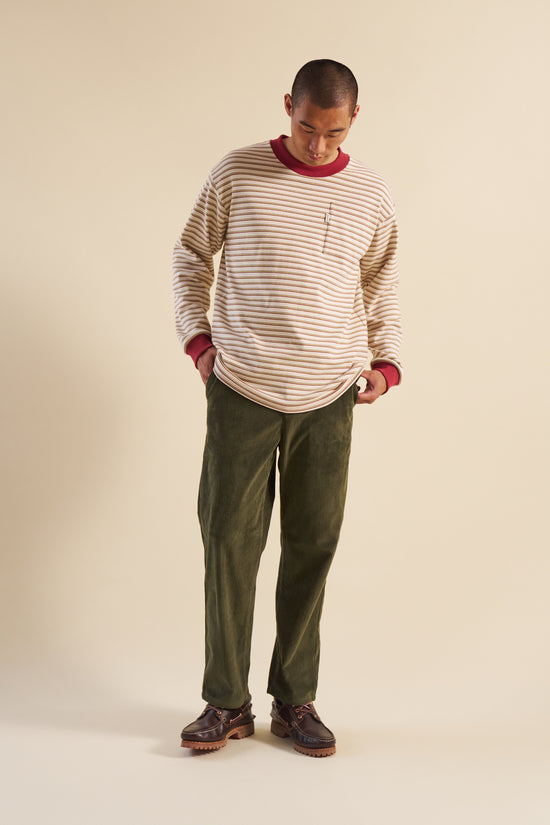 bound Cream Stripe Longsleeve Tee