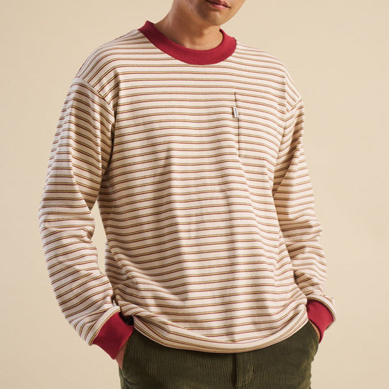 bound Cream Stripe Longsleeve Tee