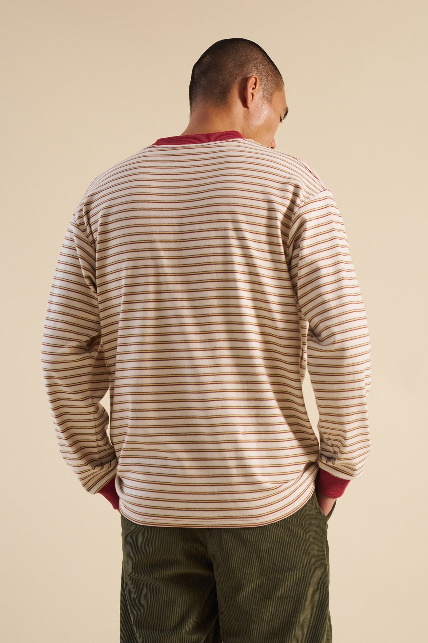 bound Cream Stripe Longsleeve Tee