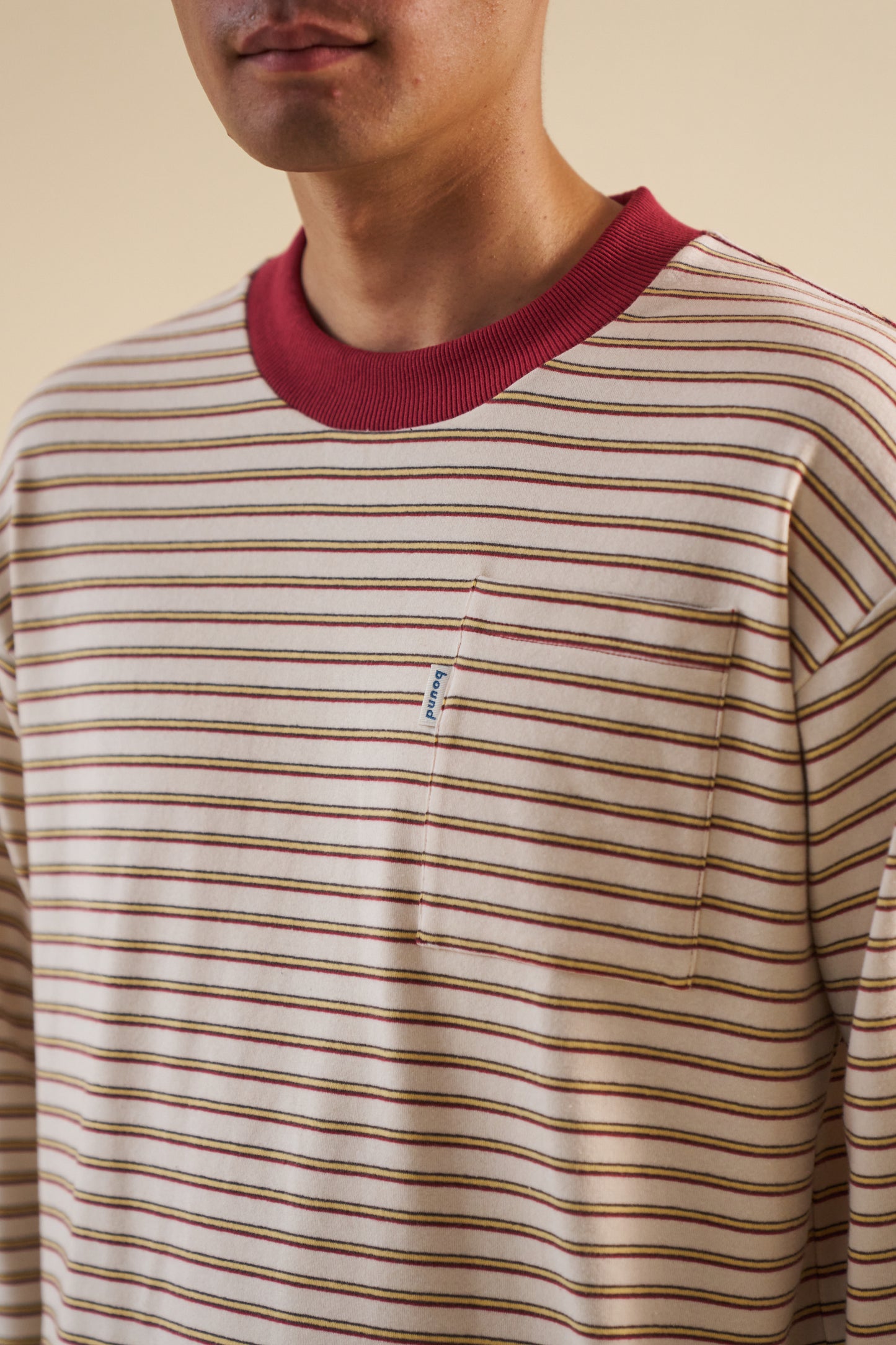 bound Cream Stripe Longsleeve Tee